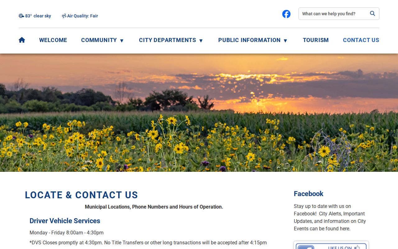 Official Tyler contact page with City Hall contact information